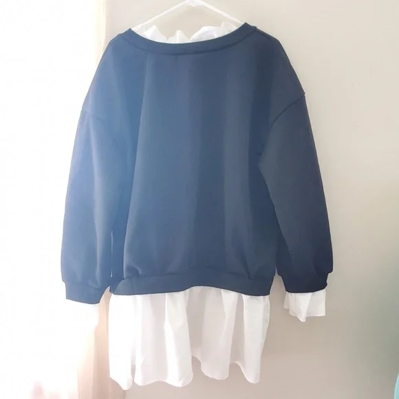 SHEIN Mock Layer Sweatshirt 3X - Picture 7 of 8